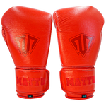 Boxing Gloves Velcro Matto Embriodry Ferrari Red