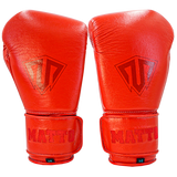 Boxing Gloves Velcro Matto Embriodry Ferrari Red