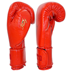 Boxing Gloves Velcro Matto Embriodry Ferrari Red