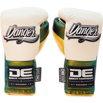 Boxing Pro Gloves Laces Danger Mx White Green