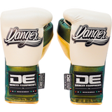 Boxing Pro Gloves Laces Danger Mx White Green