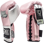 Boxing Pro Gloves Laces Danger Mx Pink Metal