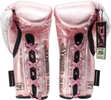 Boxing Pro Gloves Laces Danger Mx Pink Metal